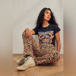 WRANGLER HIGH RISE WILD WEST PURR PRINT STRAIGHT JEANS